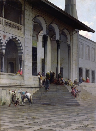 The Entrance to the Yeni-Djami Mosque in Constantinople, 1870 by Alberto Pasini
